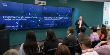 Alex Goryachev, Managing Director, Cisco Innovation Centers, at the newly launched  Co-Innovation Centre. PHOTO from Cisco