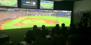 Invited guests watched the live game from the MLB studio through NTT's URV technology.