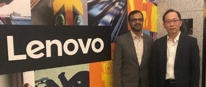 Vinay Solanki, head of IoT business, Lenovo (left), and Ronald Wong, general manager for Hong Kong and Macau, Lenovo (right)