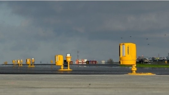 Xsight Systems’ sensors deployed along the runway (PRNewsfoto/Xsight Systems Ltd.)
