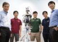 Assistant professor Harold Soh (left) and Assistant professor Benjamin Tee (right) with their   team members (second from left to right) Sng Weicong, Tasbolat Taunyazov and See Hian. (Credit: National University of Singapore)