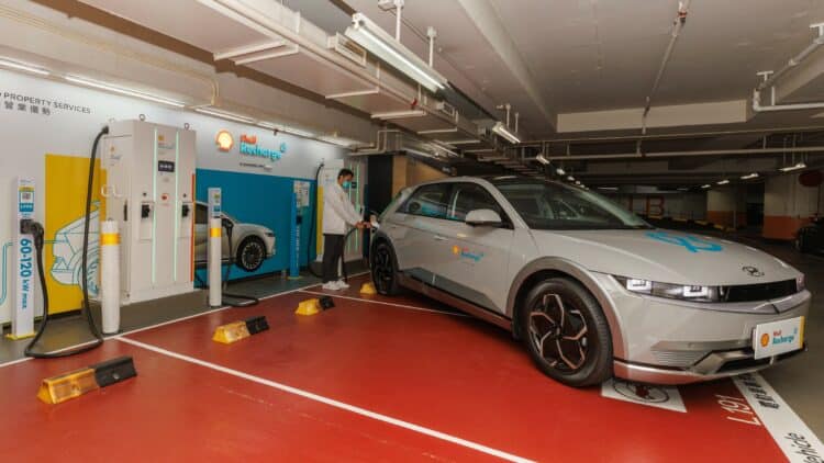 The Shell Recharge station in China Hong Kong City is the first station to offer prioritised mid charger for Hyundai owners