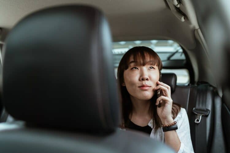 Photo by Ketut Subiyanto: https://www.pexels.com/photo/smiling-asian-lady-talking-on-smartphone-in-car-4429517/