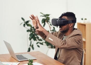 Photo by fauxels: https://www.pexels.com/photo/man-using-vr-goggles-3183187/