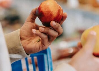 Photo by Michael Burrows: https://www.pexels.com/photo/crop-unrecognizable-man-choosing-peach-and-nectarine-in-supermarket-7129150/