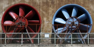 Photo by Pixabay: https://www.pexels.com/photo/red-and-blue-industrial-exhaust-fans-416423/