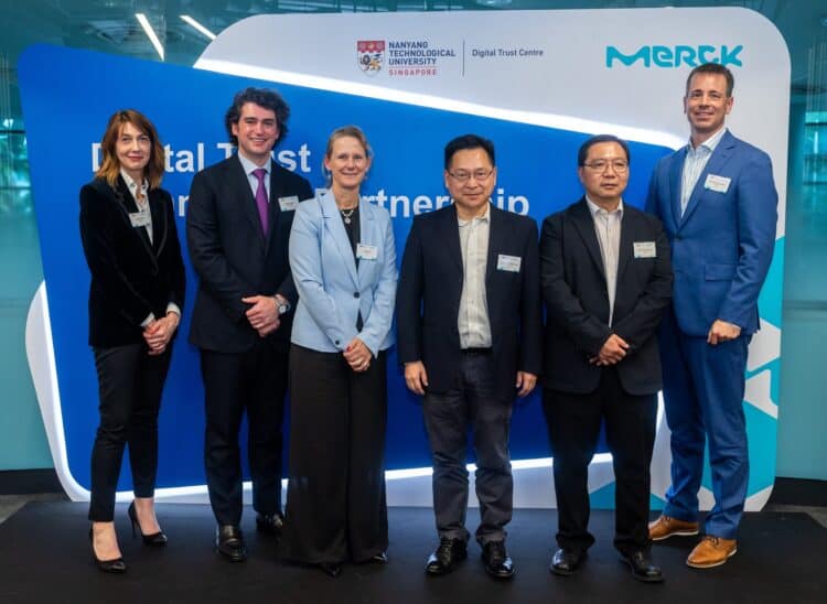 Merck and NTU Executives at the signing ceremony