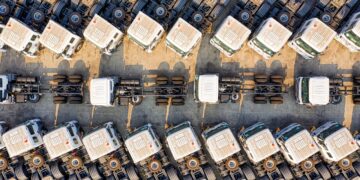 Photo by Tom Fisk from Pexels: https://www.pexels.com/photo/aerial-photography-of-parked-trucks-3245123/