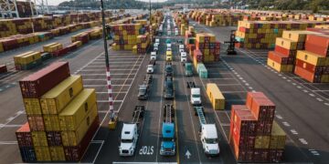 Photo by Kelly    : https://www.pexels.com/photo/parked-trucks-and-cargo-containers-on-port-13766346/