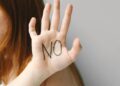 Photo by Polina Tankilevitch: https://www.pexels.com/photo/hand-of-a-woman-showing-palm-with-a-word-no-4830656/