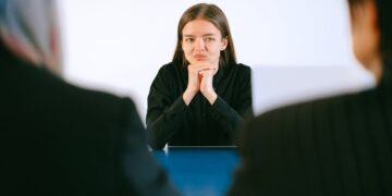 Photo by Anna Shvets: https://www.pexels.com/photo/woman-in-black-blazer-sitting-being-interview-4226118/