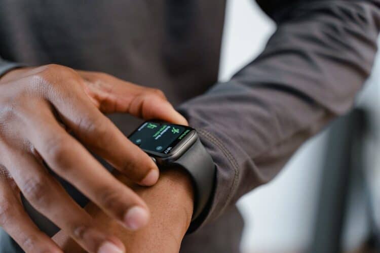 Photo by MART  PRODUCTION: https://www.pexels.com/photo/close-up-shot-of-a-person-using-a-smartwatch-8032913/