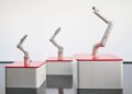 ABB is expanding its robotics portfolio in China with three new robot families: Lite+, IRB 1200 and PoWa (left to right)