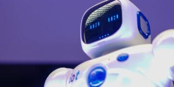 Photo by Kindel Media: https://www.pexels.com/photo/low-angle-shot-of-robot-8566526/