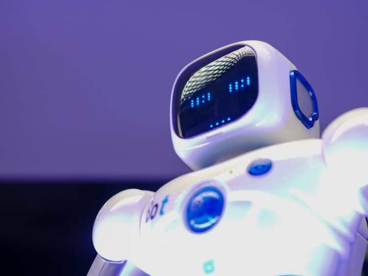 Photo by Kindel Media: https://www.pexels.com/photo/low-angle-shot-of-robot-8566526/