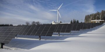 Photo by Pixabay: https://www.pexels.com/photo/solar-panels-on-snow-with-windmill-under-clear-day-sky-433308/